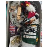 Sterilite Tote of Holiday Decor and Crafting