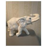 White Ceramic Elephant Figurine, Japan