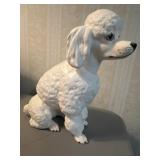 Lefton White Ceramic Poodle Figurine Japan