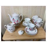 Porcelain Tea Set With Floral Design, Missing