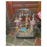 Black Metal Bird Cage with Accessories