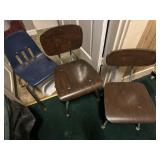 Three Mixed School Chairs