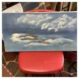 Julie Burns Signed Snowy Landscape Painting