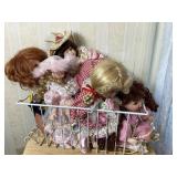 Porcelain Dolls Assortment with Outfits