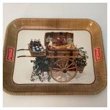 Coca-Cola Metal Serving Tray Picnic Cart