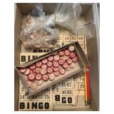 Vintage Bingo Game Set with Wooden Markers