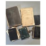 Antique Set of Bibles and Religious Books