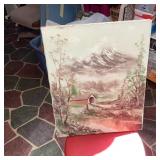 Original Oil Painting of Mountain Covered Bridge