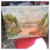 Landscape Oil Painting on Canvas Signed