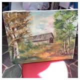 Julie Burns Signed Landscape Oil Painting