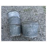 5 Vintage Metal Buckets
