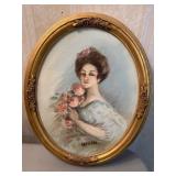 Ardelean Portrait Oil Painting Oval Frame