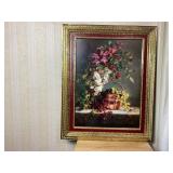 Framed Still Life Painting, 24 x 30 Inches