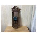 Wall-Mounted Wood & Glass Sconce, 18" Tall