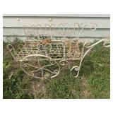 Decorative Metal Garden Cart Planter