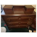 Wooden Chest of Drawers with Jewelry Boxes