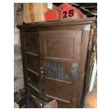 Wood Cabinet with Punched Tin Panels