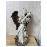 Porcelain Angel Figurine with Gold Accents
