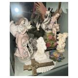Angel and Cherub Figurines with Wall Art