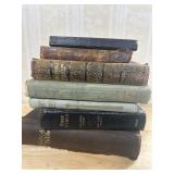 Antique Stack of Bibles and Religious Books