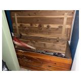 Cedar Wood Chest with Brass Inlay