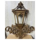 HOMCO Gold Tone Wall Sconce Lantern