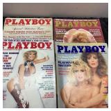 3 Playboy Magazines 1980s
