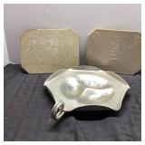 Metal Tray and Hot Dish Holders