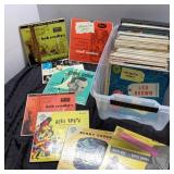 Tote of Untested Vintage Big Band 45 RPMs