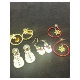 Holiday Earring Lot, 3 Pairs