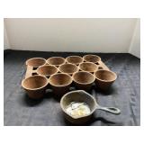 Cast Iron Muffin Pan with Single Cup, 8 x 10"