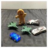 Toy Car, Motorcycle, Jet, and Gingerbread Lot