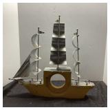 Metal and Wood Decorative Sailing Ship Model