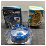 Boomerang UFO Toy and Cirque du Soleil Figure