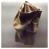 Vintage Brown Canvas Work Pants with Patch Pockets