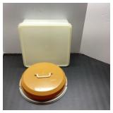 Tupperware Cake Taker and Square Container Set