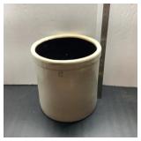 Stoneware Crock 6 Gallon Brown Interior