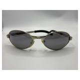 Oakley Metal Frame Oval Sunglasses Gray Lenses