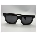 Italian Design Pixel Style Black Sunglasses