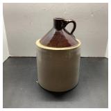 Stoneware Jug With Brown Glaze, 11 Inches Tall