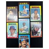 1975 Topps Mini Chicago Cubs Card Lot (7 Cards)