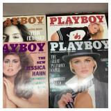 4 Playboy Magazines July-Sept 1988 Assorted Covers