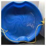 Pelican Blue Plastic Sled, 25-Inch Diameter