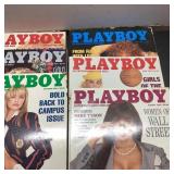 6 Vintage 1989 Playboy Magazines Assorted Issues