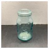 Atlas EZ Seal Aqua Glass Jar, 7 Inches Tall