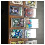 10 Football Cards in Plastic Cases, Various Brands