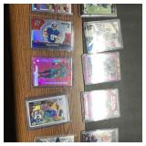 10 Assorted NFL Football Cards in Plastic Holders