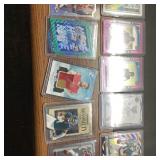 10 Football Cards in Plastic Holders
