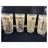 4 Kentucky Derby 1974 100th Anniversary Glasses