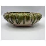 1Green and Pink Glazed Ceramic Planter Bowl
